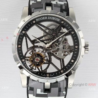 Swiss Roger Dubuis Excalibur Skeleton Flying Tourbillon BBR Factory Watch